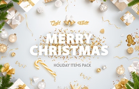 網(wǎng)站設(shè)計(jì)之Gold & White - Christmas, New Year Pack